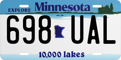 MN license plate 698UAL