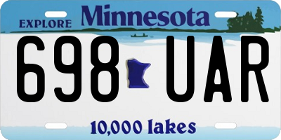 MN license plate 698UAR