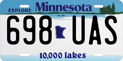 MN license plate 698UAS