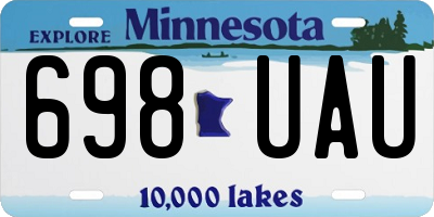 MN license plate 698UAU
