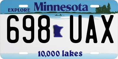 MN license plate 698UAX