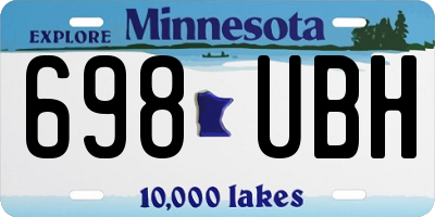 MN license plate 698UBH