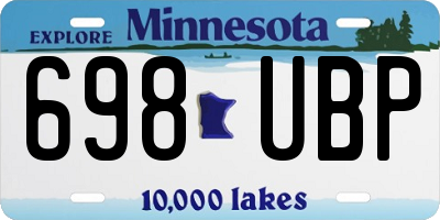 MN license plate 698UBP