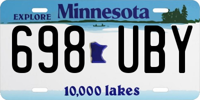 MN license plate 698UBY