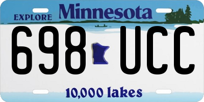 MN license plate 698UCC