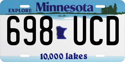 MN license plate 698UCD