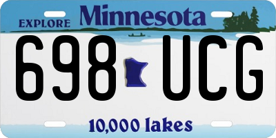 MN license plate 698UCG