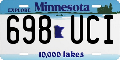 MN license plate 698UCI