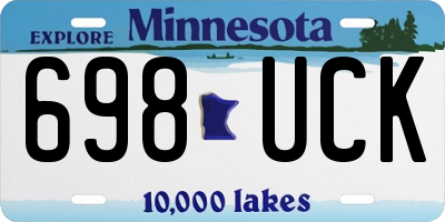 MN license plate 698UCK