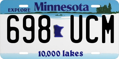 MN license plate 698UCM