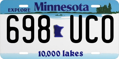 MN license plate 698UCO