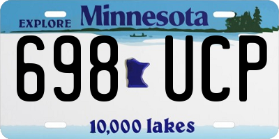 MN license plate 698UCP