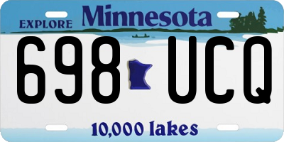 MN license plate 698UCQ