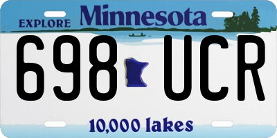 MN license plate 698UCR