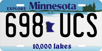 MN license plate 698UCS