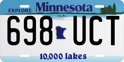 MN license plate 698UCT