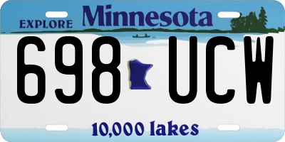 MN license plate 698UCW