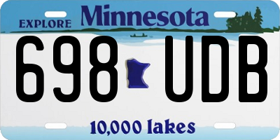 MN license plate 698UDB