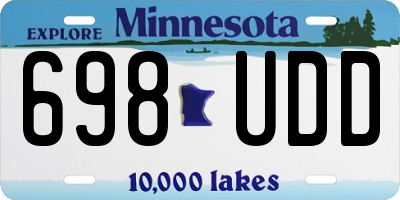 MN license plate 698UDD