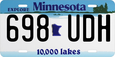 MN license plate 698UDH