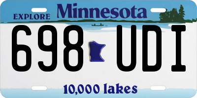 MN license plate 698UDI