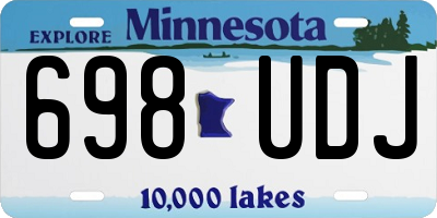 MN license plate 698UDJ