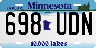 MN license plate 698UDN