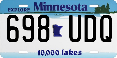 MN license plate 698UDQ