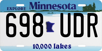 MN license plate 698UDR