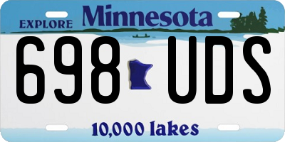 MN license plate 698UDS