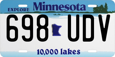 MN license plate 698UDV