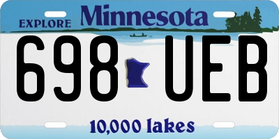 MN license plate 698UEB