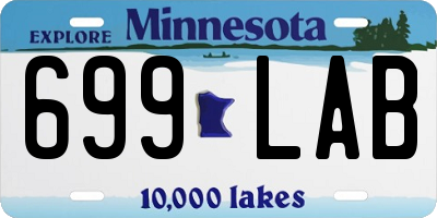 MN license plate 699LAB