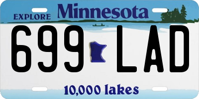 MN license plate 699LAD
