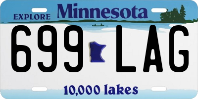 MN license plate 699LAG