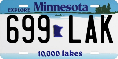 MN license plate 699LAK