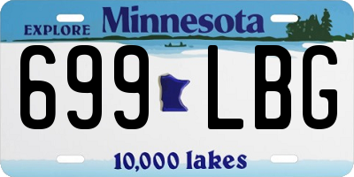 MN license plate 699LBG