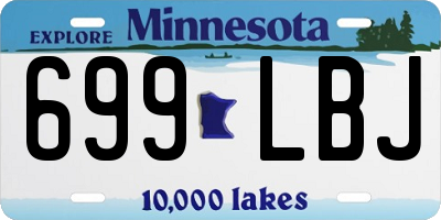 MN license plate 699LBJ