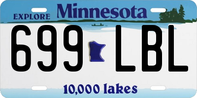 MN license plate 699LBL