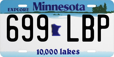 MN license plate 699LBP