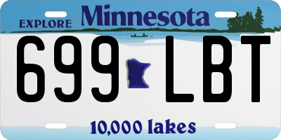 MN license plate 699LBT