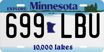 MN license plate 699LBU