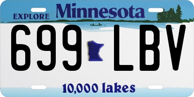 MN license plate 699LBV