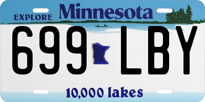 MN license plate 699LBY