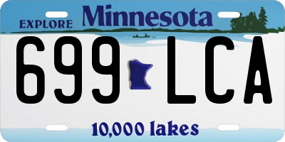 MN license plate 699LCA