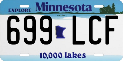 MN license plate 699LCF