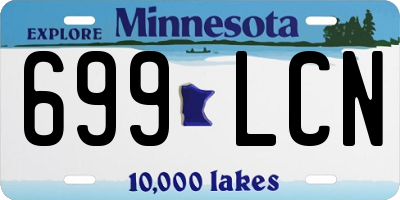 MN license plate 699LCN