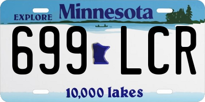 MN license plate 699LCR