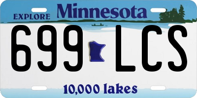 MN license plate 699LCS