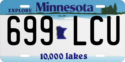 MN license plate 699LCU